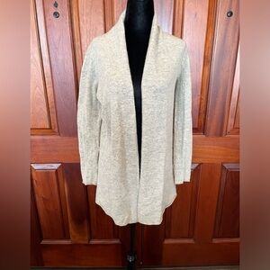 Beryll WOMEN'S OSFM 100% Cashmere Light Gray Open Cardigan One Size
